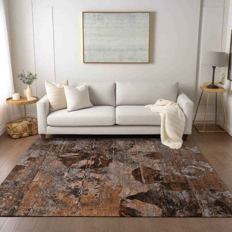 Abstract Indoor / Outdoor Rug, Rectangle 9' x 12'