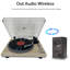 Tourne-disque à courroie CrosAudio Vintage avec sortie Bluetooth et cartouche AT-3600L, pin