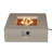 Kinzie Square Concrete Propane Smokeless Fire Pit Table with Lid-709298025