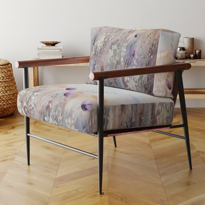 Chaise avec accoudoirs en velours Minimal