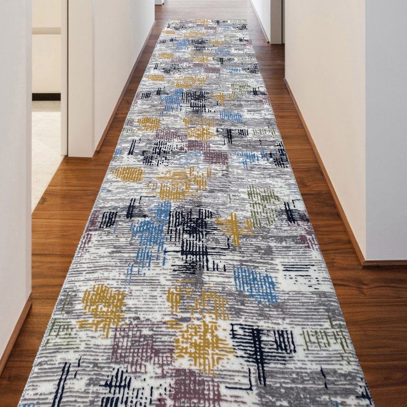 Kamron Abstract Area Rug, Runner 80 x 350cm