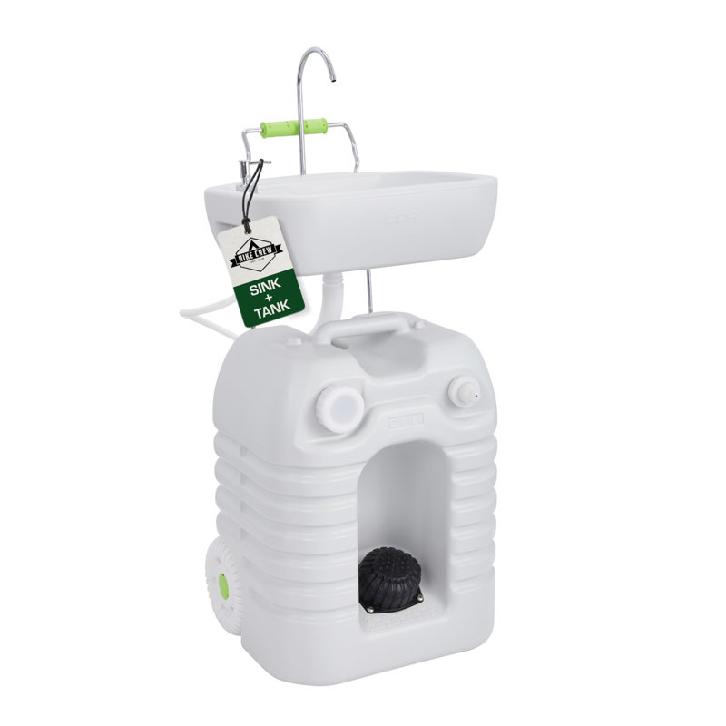 Évier portatif et réserve d'eau Hike Crew - Station de lavage des mains avec réservoir d'une capacité de 12 gallons, roues et poignée
