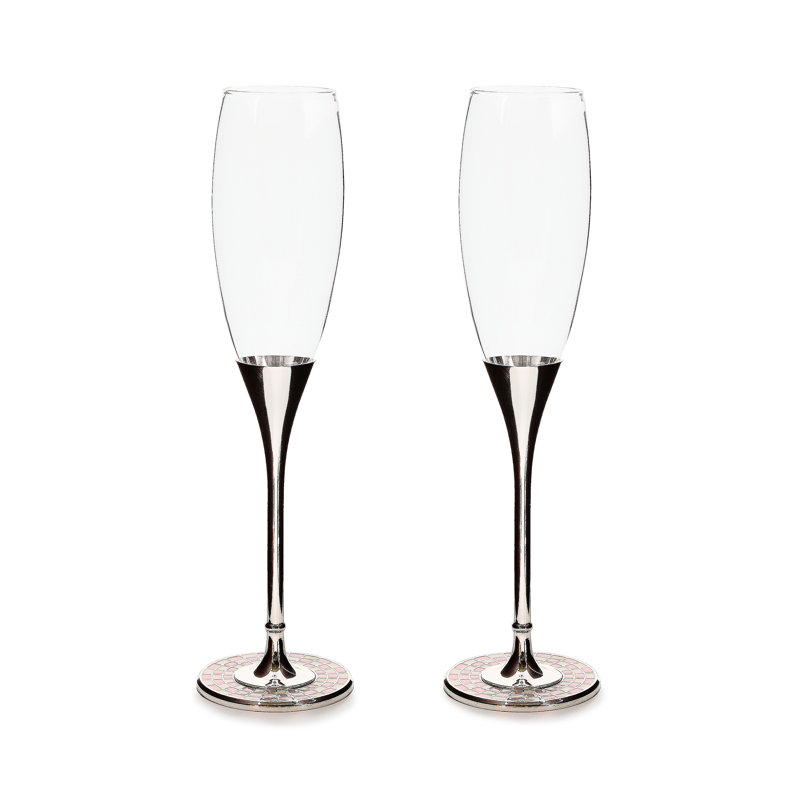 Celebrate Rosy Toasting Flutes