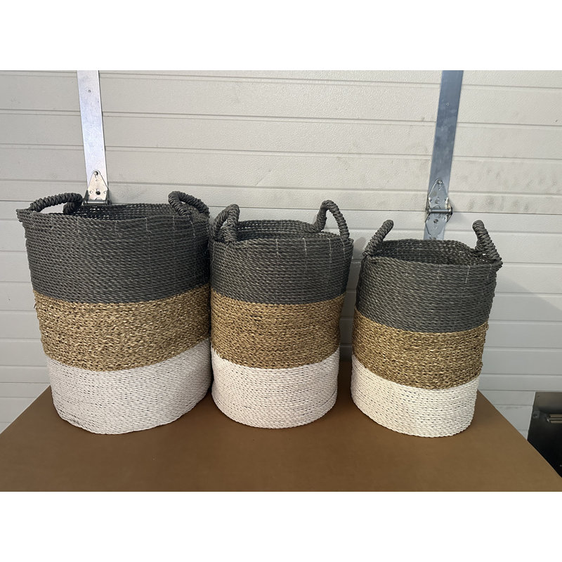 Articles de rangement pour la lessive tissés à la main avec poignées