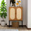 Armoire de rangement de salon en rotin de 40,95 po Bulverde-36348498