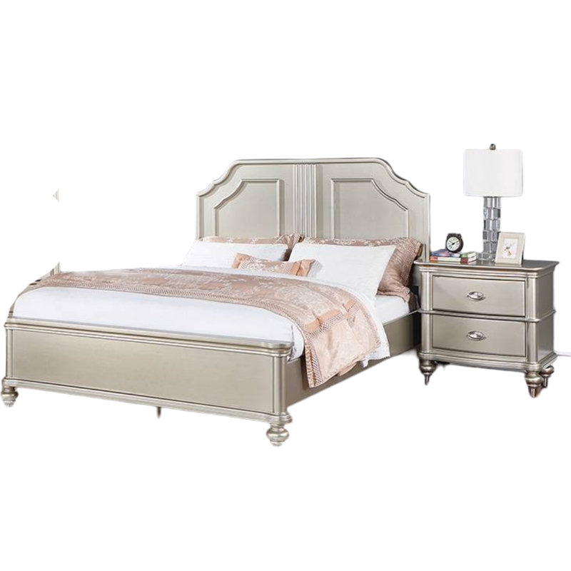 Traditional Style Eastern Bed Two Panel Bed, King