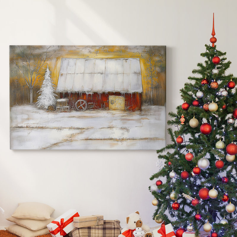 Christmas Holiday Arts - Toile tendue avec châssis, H 12 po x l 18 po