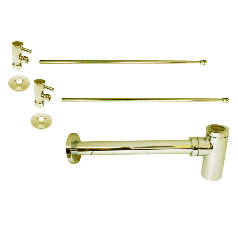 Ensemble d'alimentation pour lavabo sur pied Westbrass, Laiton poli