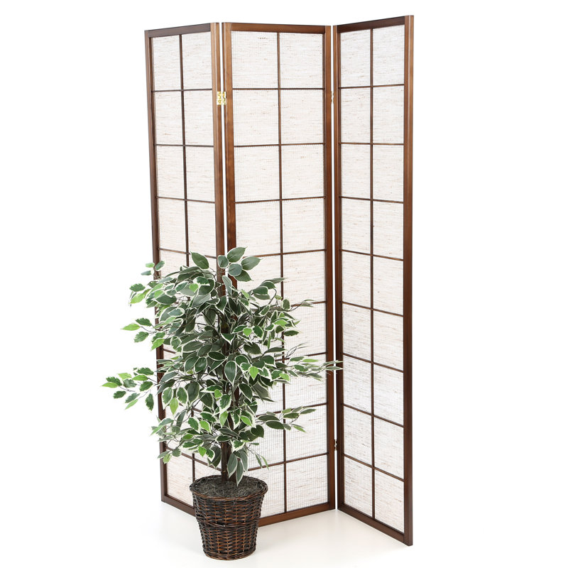 52'' W x 70.5'' H 3 - Panel Solid Wood Folding Room Divider