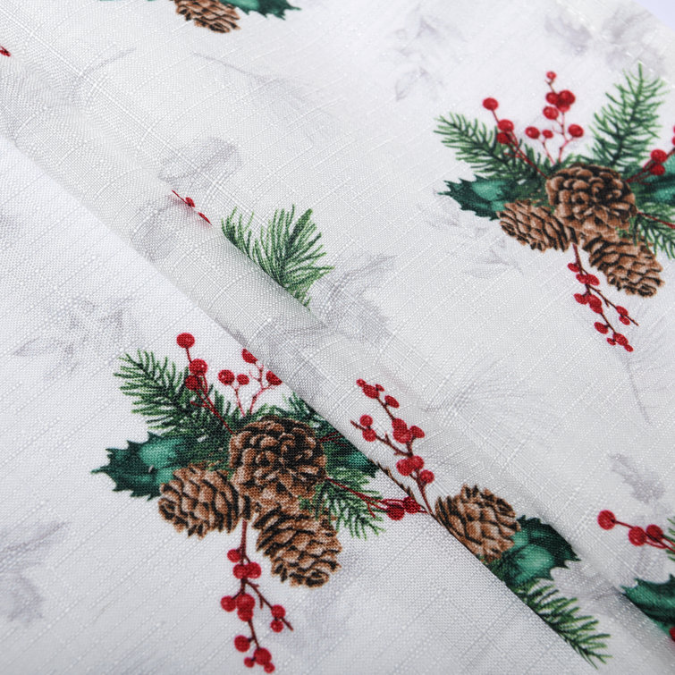 Winter Pine Cone Embroidered Cloth Napkins, Set of 4, Christmas Napkins,  Christmas Cloth Napkins, Pine Cone Napkins, Pincones 