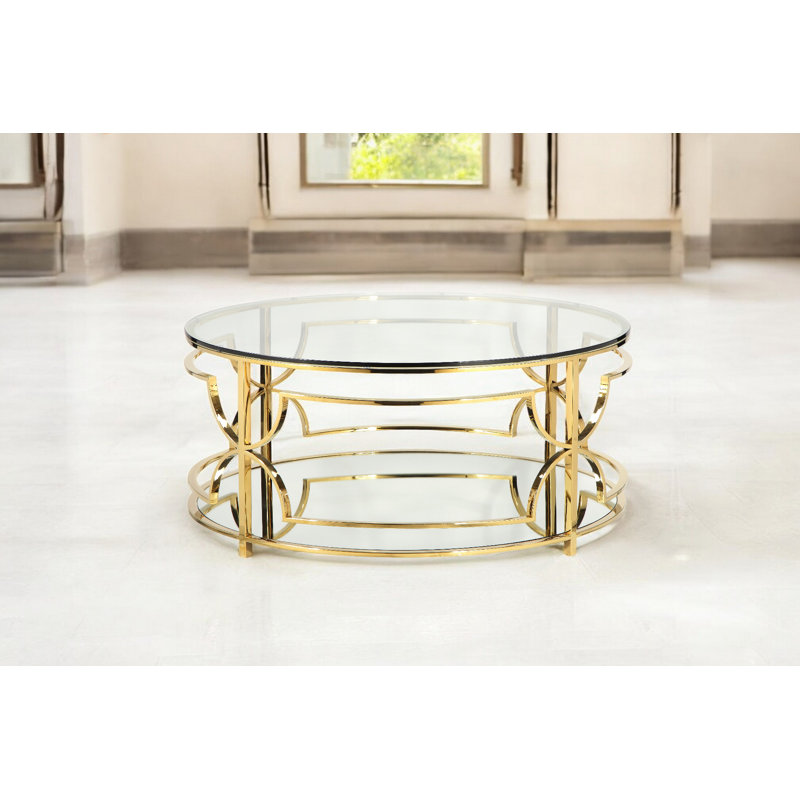 Coffee Table, High Polish Steel