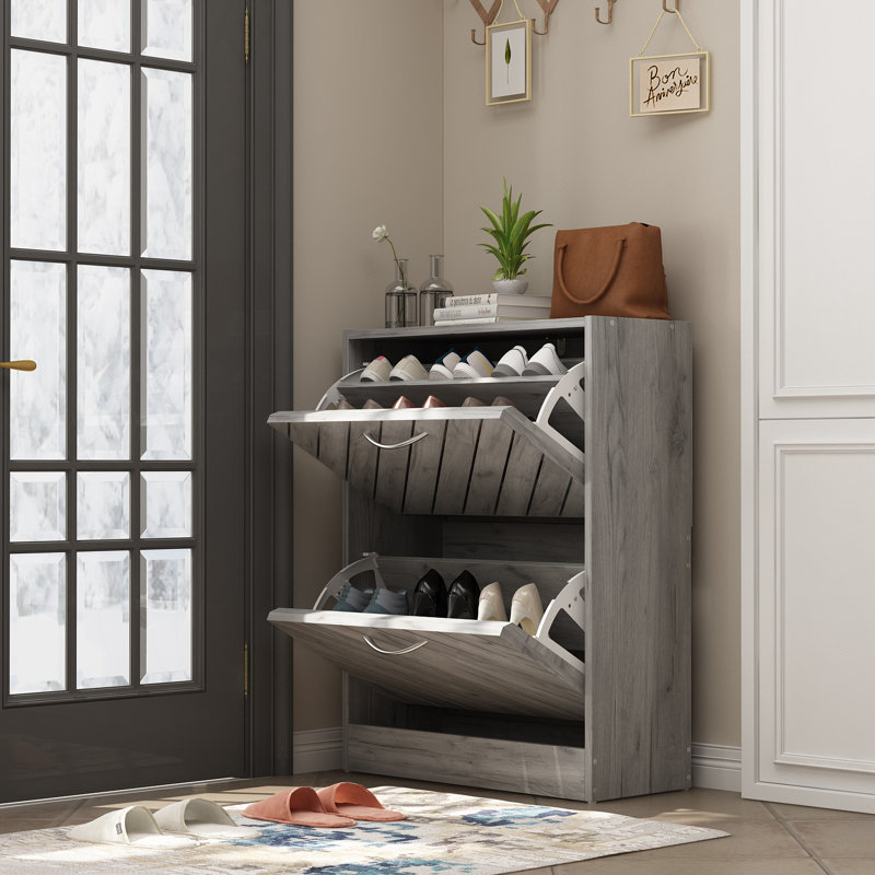 Adjustable Shoe Cabinet - Smart Space Saver, Gray