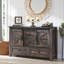 Commode de chambre à coucher avec 4 tiroirs et portes de grange coulissantes Terramuggus-664207716