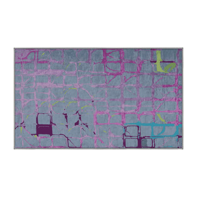 Tapis gris soyeux et moelleux