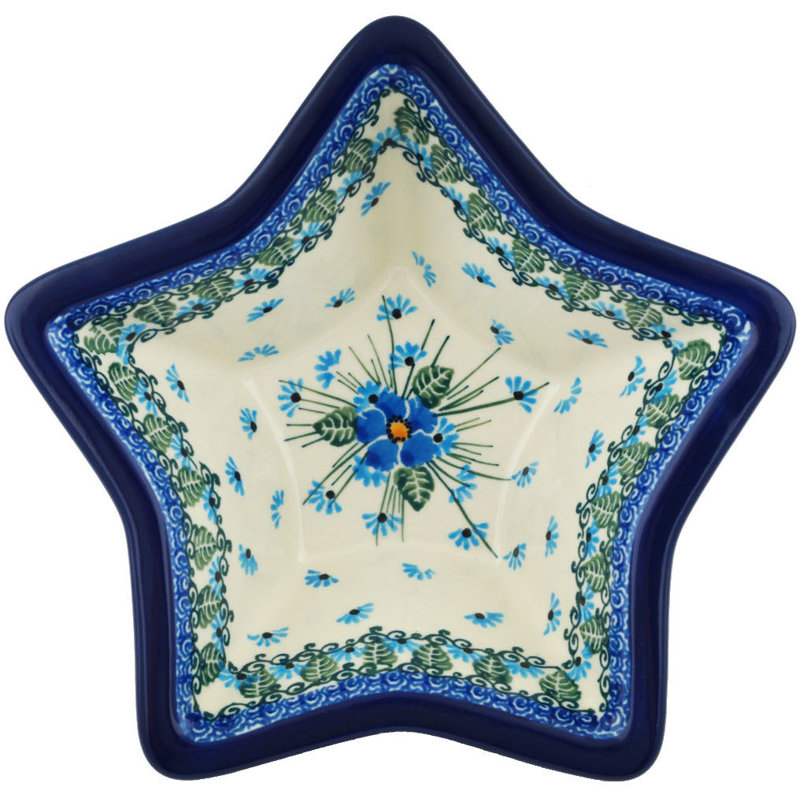 Forget Me Not Stoneware Rice Bowl