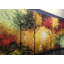 Impressionnisme moderne et moderne, arbre, cadre, peinture à l'huile, toile de propylène, art mural forêt peint à la main