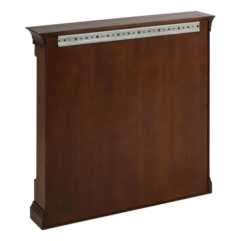Claudia 34" Framed Double Door Medicine Cabinet, Antique Coffee