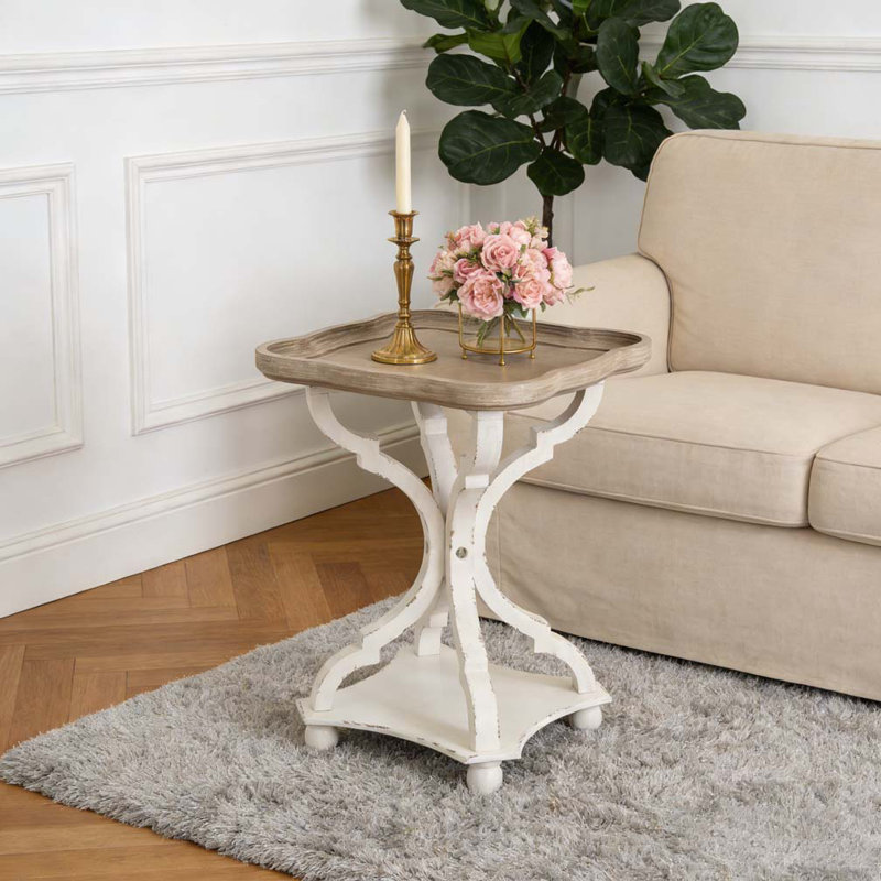 Table d'appoint, Naturel + blanc