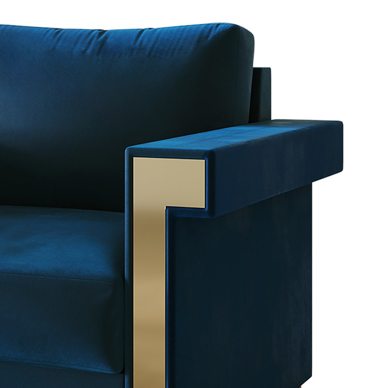 Snaresbrook Upholstered Accent Chair, Navy