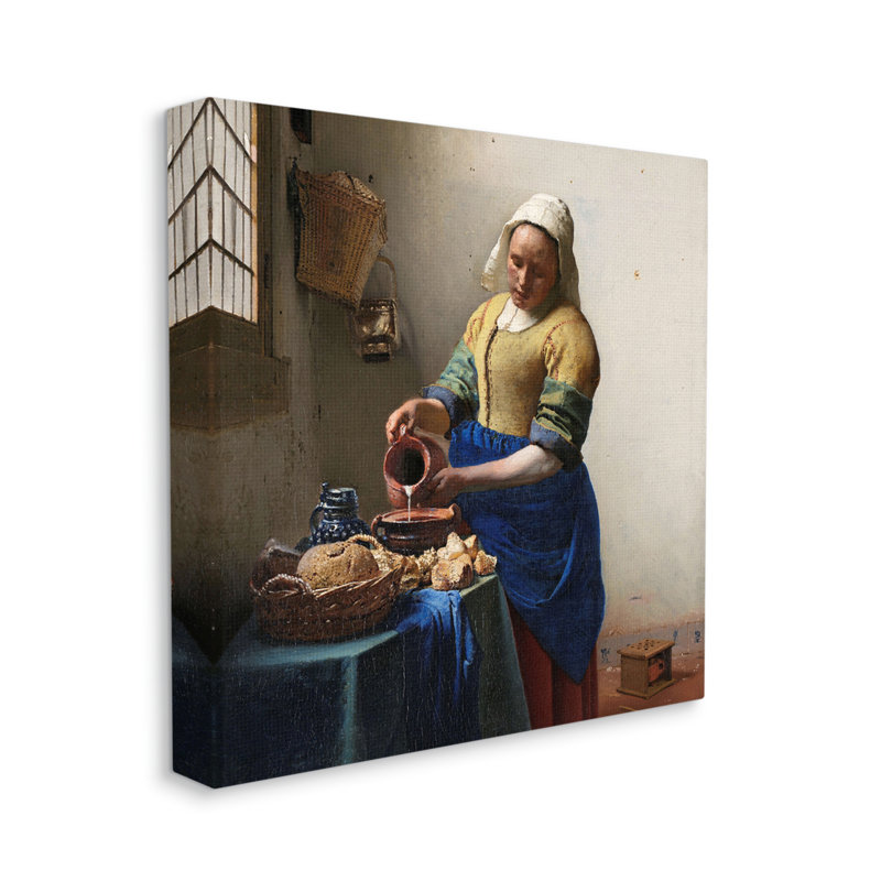 «The Kitchen Maid» par One1000paintings, peinture sur toile tendue, H 17 po x l 17 po x P 1,5 po
