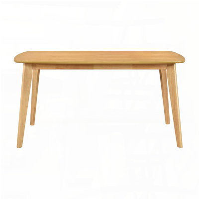 Natural Oak Finish Rectangular Dining Table