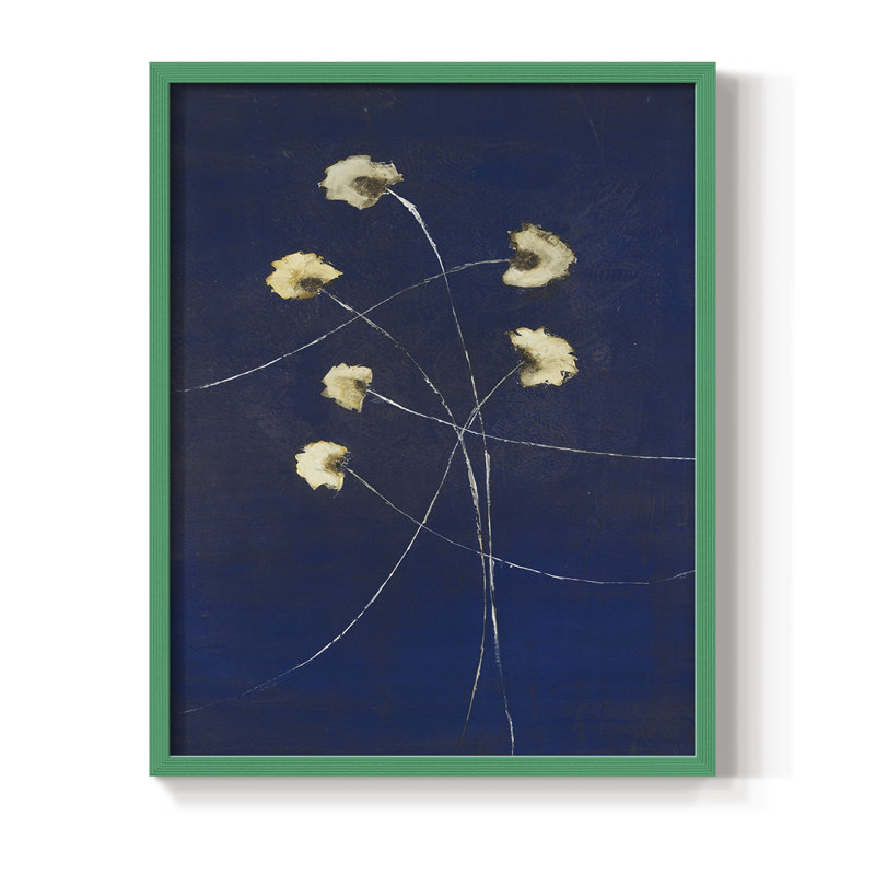 Indigo 2, reproduction encadrée - bois massif, Vert, H 11 po x l 9 po