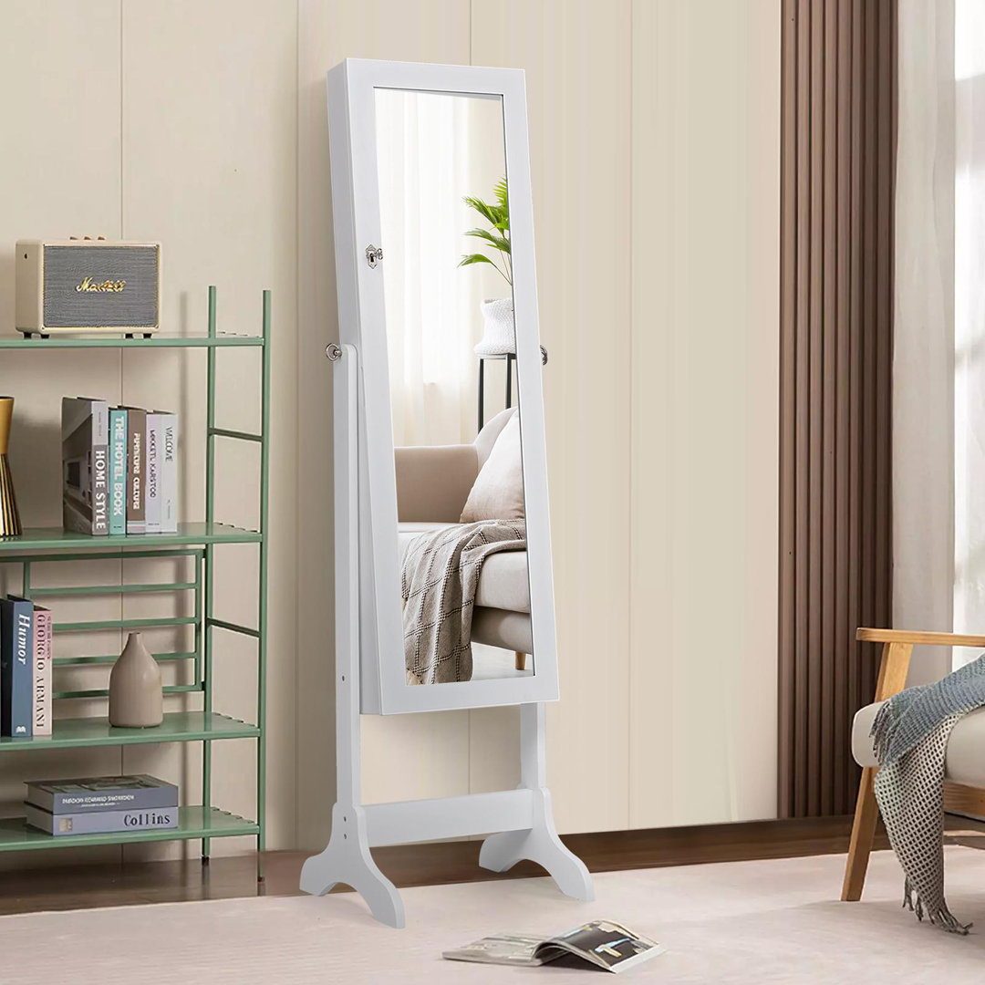 Stephania Jewelry Armoire with Mirror Wildon Home® 