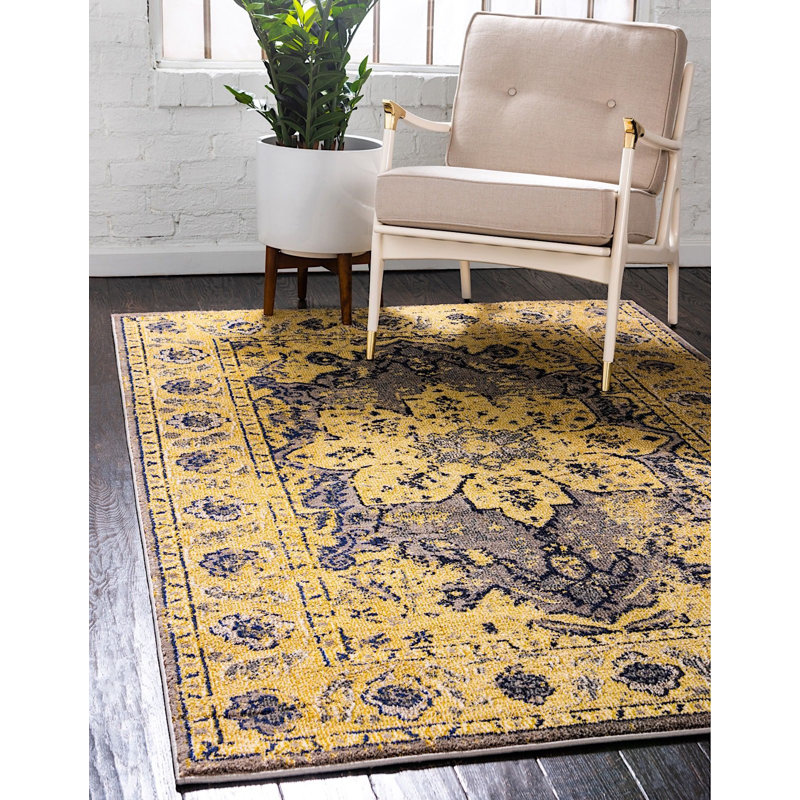 Tapis à motif oriental gris Dauphine, Rectangle 10 pi 6 po x 16 pi 5 po