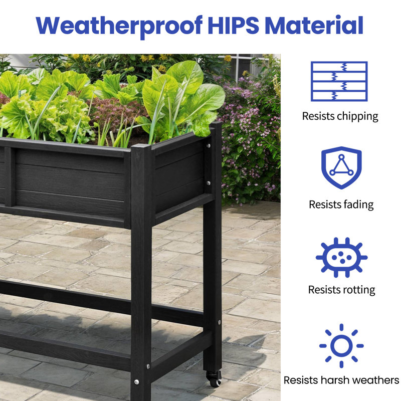 Darikson Elevated Planter, Black