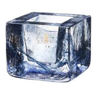 Bougeoir de table en verre 3" Brick
