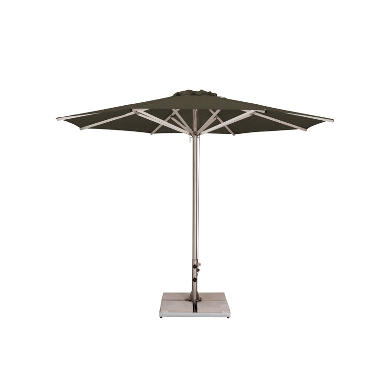 Storm 11.5' Round Umbrella, Paver Frame, Natural