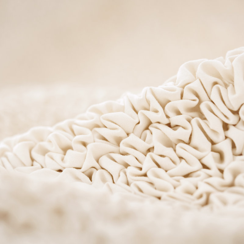 Cream Hypoallergenic Polyester Rectangular Throw Pillow Set