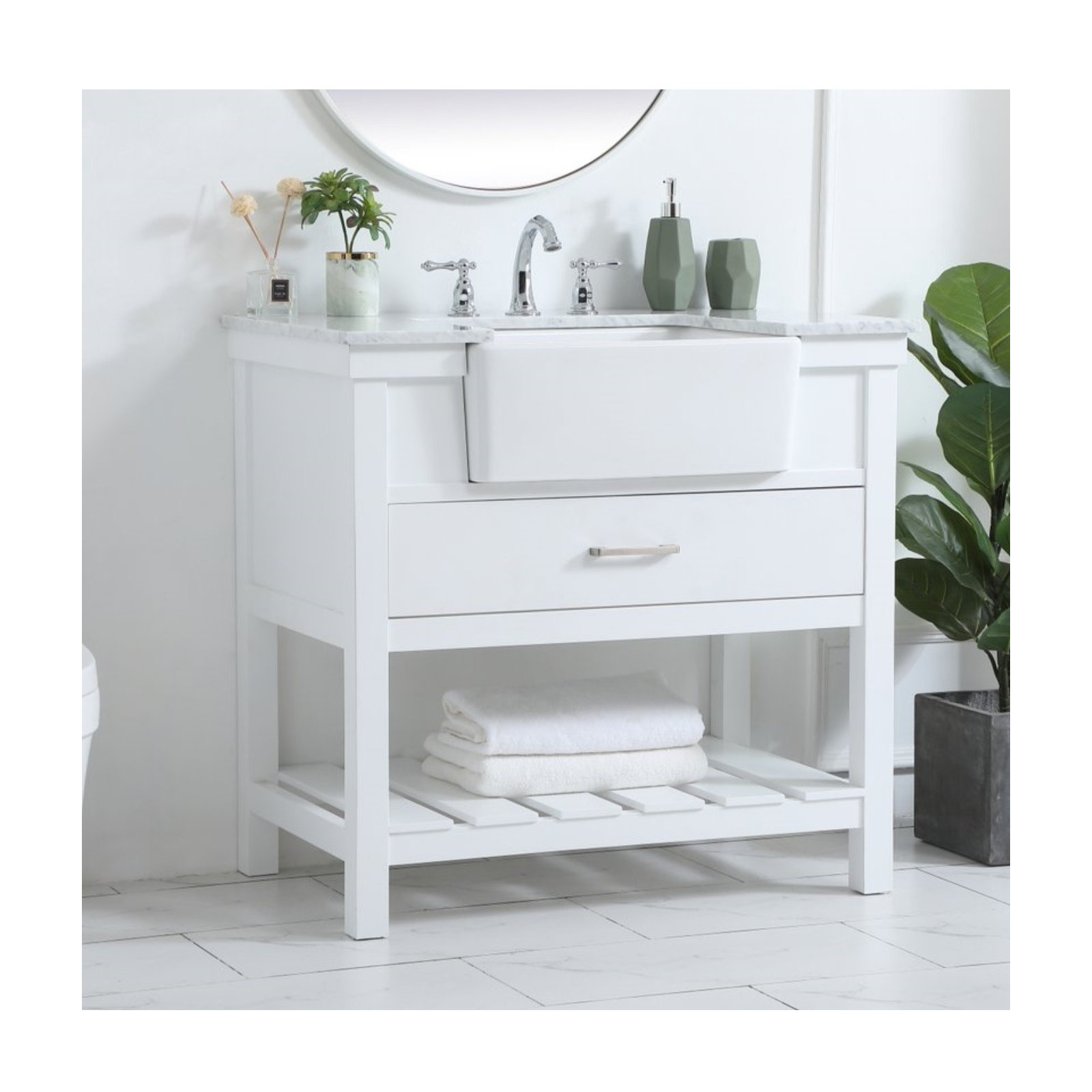 Pelaghia 36'' Single Bathroom Vanity, White