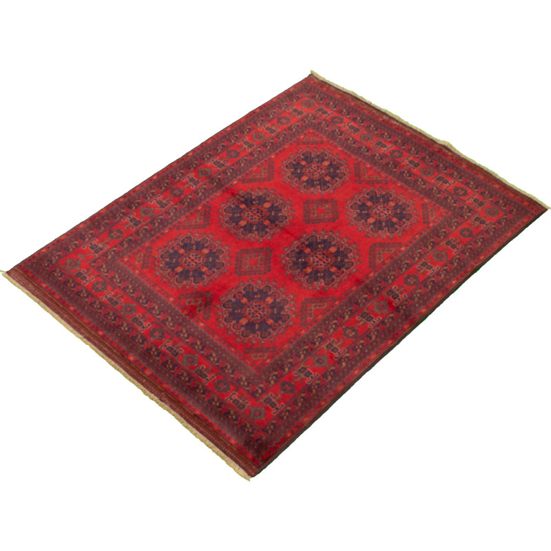 Tapis de zone en laine 5 pi x 6 pi 4 po noué la 2010s one-of-kind-the main esari turque Allaina
