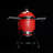 Kamado Joe Classic Joe III 18-inch Charcoal Grill in Red