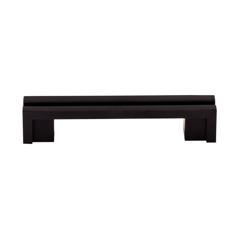 Flat Rail Bar pull, Flat Black, 3 1/2" Center to Center