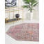 Tapis floral tissé à la machine Engelhardt en chenille ivoire / rose-1028141530