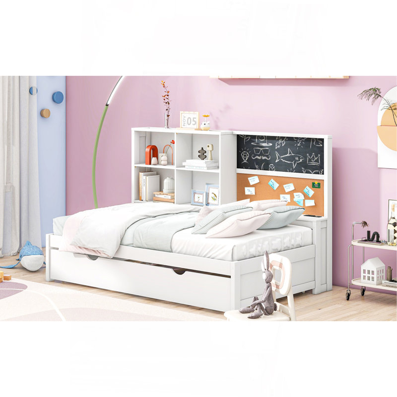 Twin Size Daybed With Storage Shelves, Twin