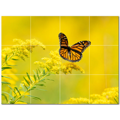 Carreau de céramique murale décorative 17 po x 12,75 po PT500312: 4,25 po x 4,25 po (ensemble de 12)