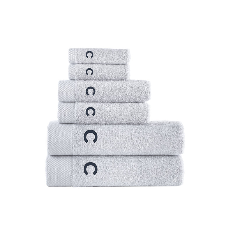 Dierks 6 pcs Towel Set, C, Silver