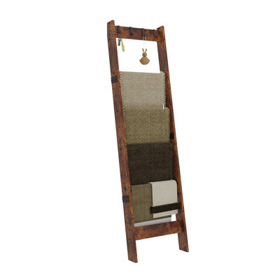 6 Tier Ladder Shelf With Removable Hooks