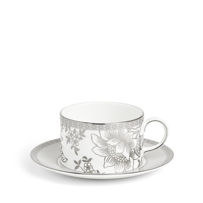 Wedgwood Silver Tonquin Teacup & Saucer 5.9floz