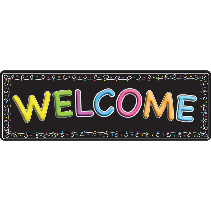 The Original Fun Mat, Tapis de couloir, 15,5 po X 47 po, boucles de craie de bienvenue