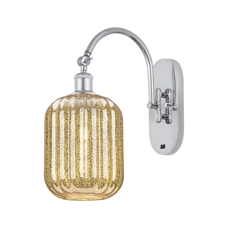 Cylindre 1 lumière Preston Preston, Gold/Polished Chrome