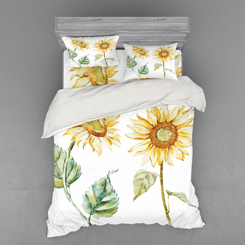 Ensemble de housse de couette aquarelle, Housse de couette grand + 3 pièces supplémentair