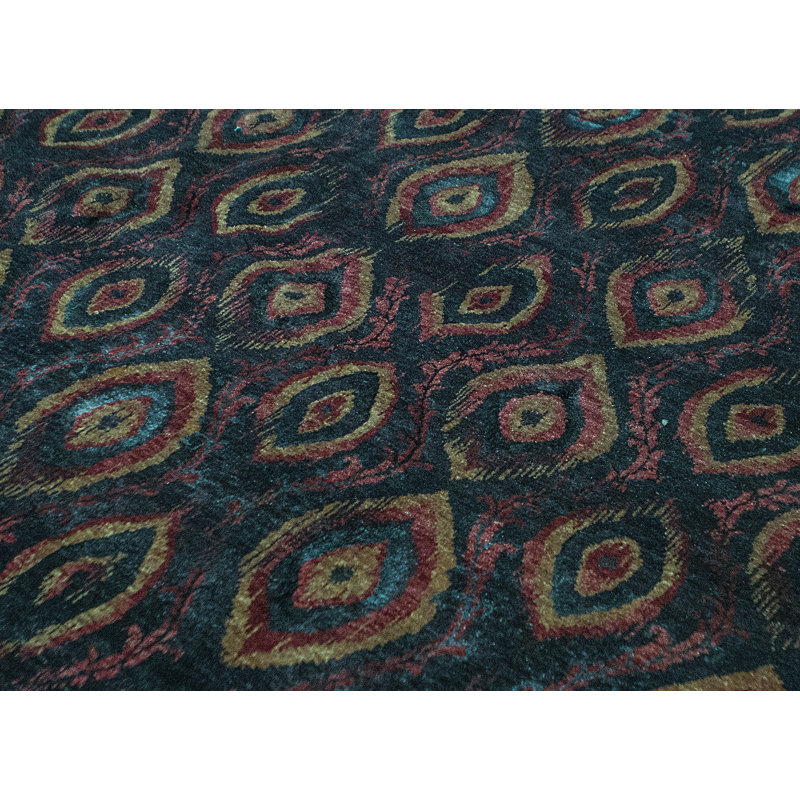 Kendale Ikat Area Rug in Green/Blue/Rust