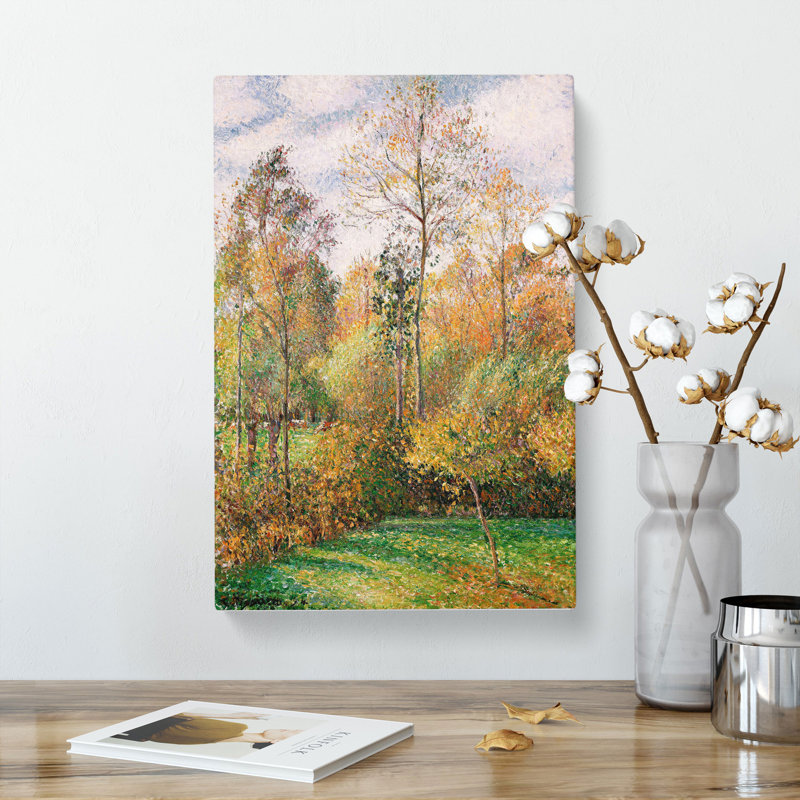 Autumn Wood by Camille Pissarro - Wrapped Canvas Painting, 50cm H x 35cm W x 3cm D