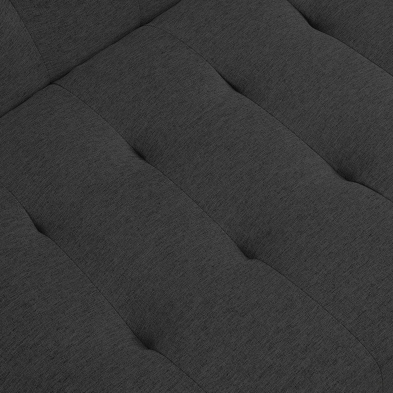 Gonnelli Armless Sofa, Modern Sofa, Accent Sofa, Black Linen Blend 