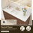 Lala 60" Single Bathroom Vanity with Grain White Engineered Stone Countertop without Mirror-1854023469