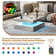 Charvez Solid Coffee Table with 16 Colors LED Lights, 78 X 78cm